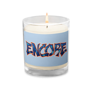 Encore Sky Blue Glass Jar Soy Wax Candle