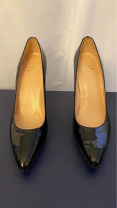 Shiny Black Designer High Heels Size 6
