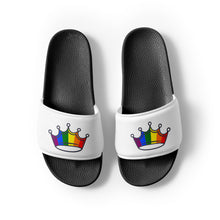 Load image into Gallery viewer, Rainbow Crown Men’s Slides