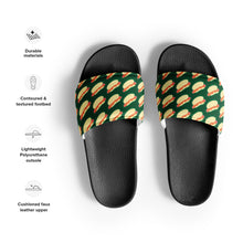 Load image into Gallery viewer, Hot Dogs Dark Green Men’s Slides