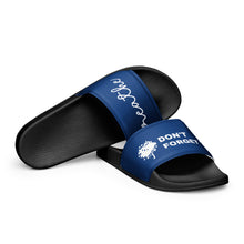 Load image into Gallery viewer, Don&#39;t Forget to Breath Navy Men’s Slides