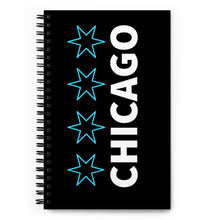 Load image into Gallery viewer, Chicago Flag Stars Spiral Notebook