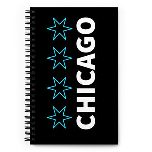 Chicago Flag Stars Spiral Notebook