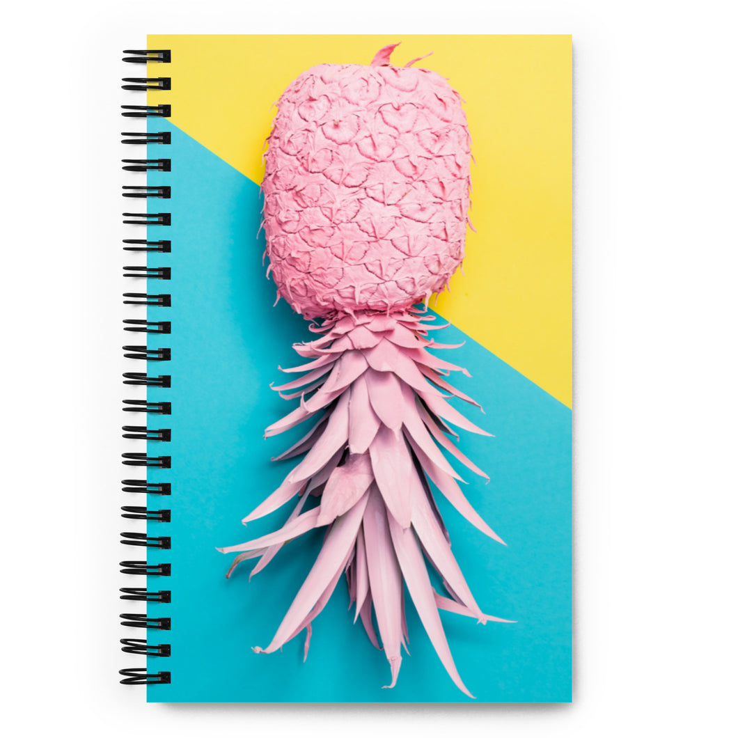 Upside Down Pink Pineapple Spiral Notebook