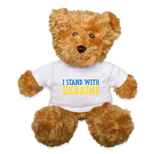 Load image into Gallery viewer, I Stand With Ukraine Teddy Bear - white