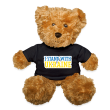 Load image into Gallery viewer, I Stand With Ukraine Teddy Bear - black