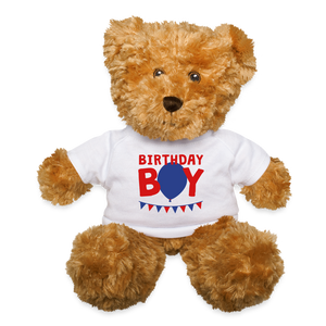 Birthday Boy Teddy Bear - white