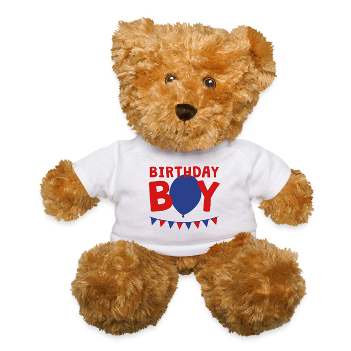 Birthday Boy Teddy Bear - white