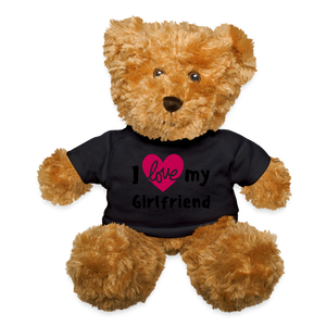 I Love My Girlfriemd Teddy Bear - black