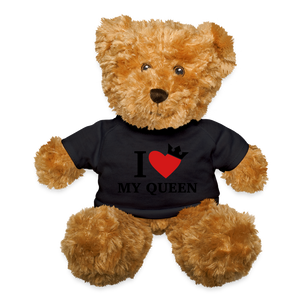 I Love My Queen Teddy Bear - black