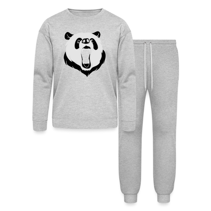 Panda Lounge Wear Set - heather gray