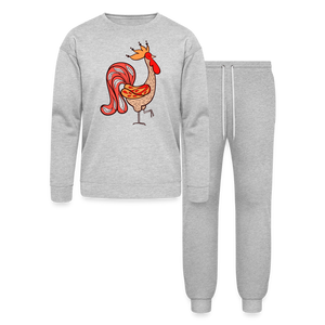 King Rooster Lounge Wear Set - heather gray