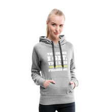 Load image into Gallery viewer, The Less Life in Prison Phases Me Women’s Premium Hoodie - heather grey