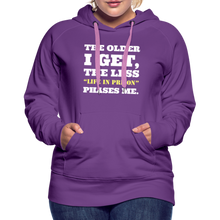 Load image into Gallery viewer, The Less Life in Prison Phases Me Women’s Premium Hoodie - purple