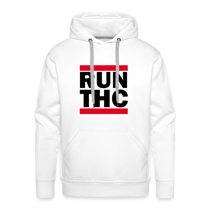 Run THC Masculine Cut Premium Hoodie - white