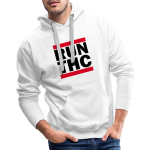 Run THC Masculine Cut Premium Hoodie - white