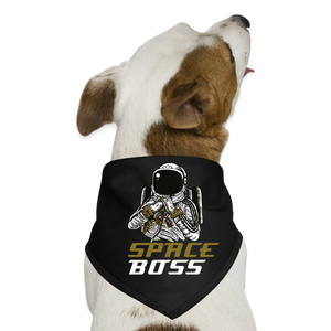 Space Boss Dog Bandana - black