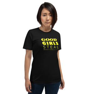 Good Girls Steal Softball Life Unisex Tee