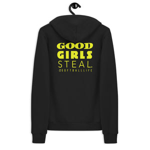 Good Girls Steal Softball Life [Back Print] Zip Hoodie